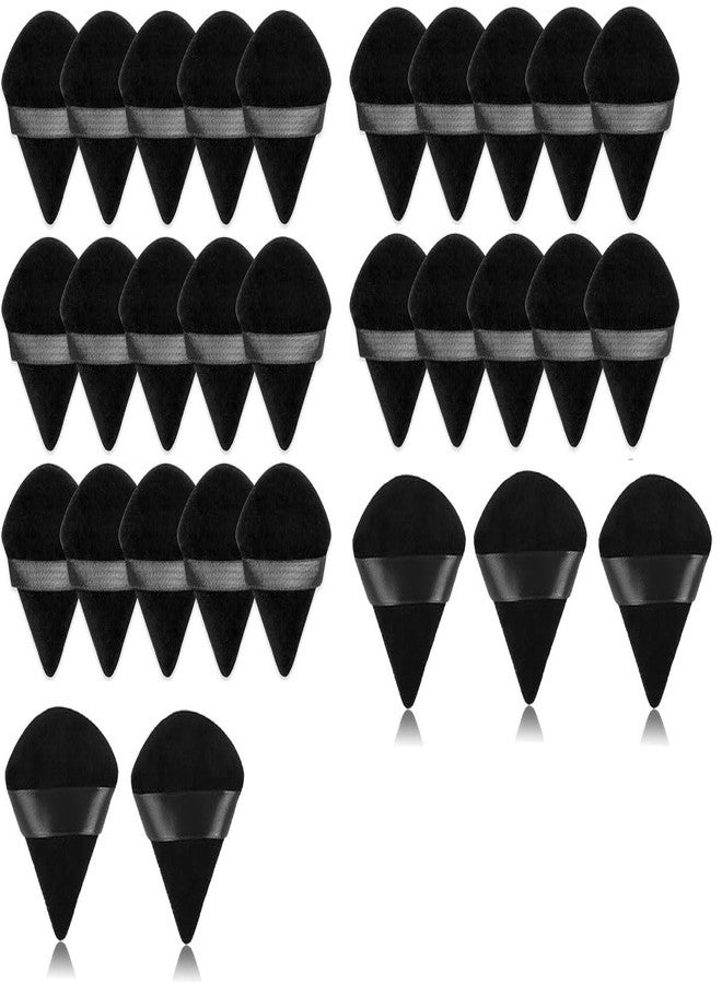 DATNASAYAD 25 Pieces Triangle Cosmetic Loose Powder Puffs Washable Reusable Soft Plush Foundation Sponge for Face Body Wet Dry Makeup Tool- Multicolor Pack of 25 - Image 1