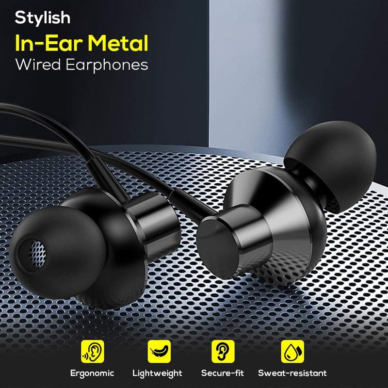 PTron Pride Lite HBE (High Bass Earphones) in-Ear Wired Headphones with in-line Mic, 10mm Powerful Driver for Stereo Audio, Noise Cancelling Headset with 1.2m Tangle-Free Cable & 3.5mm Aux (Grey) - Image 5