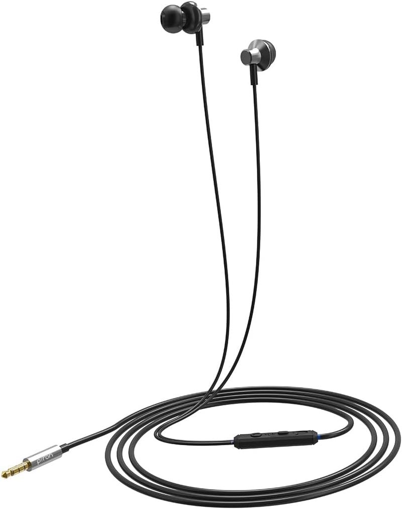 PTron Pride Lite HBE (High Bass Earphones) in-Ear Wired Headphones with in-line Mic, 10mm Powerful Driver for Stereo Audio, Noise Cancelling Headset with 1.2m Tangle-Free Cable & 3.5mm Aux (Grey) - Image 2