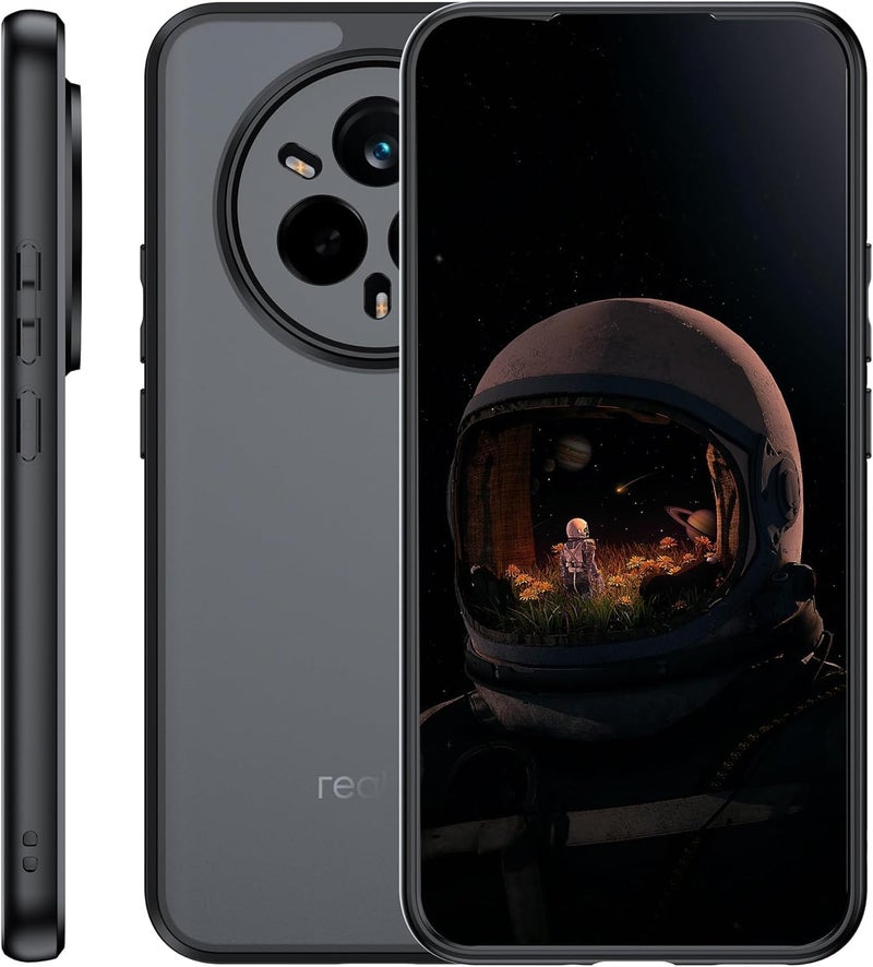 For Realme 14 Pro Plus 5G Cover Case, Tpu Shockproof Bumper + Pc Hard Plate Matte Skin Feel Mobile Phone Protection Back Cover, Anti-Fingerprint Slim Fit Protective Casing - Image 1