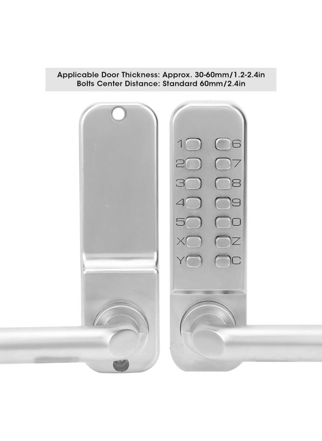 klarako - Mechanical Door Lock Push Button Digital Code Keypad Keyless Entry Door Lock Zinc Alloy Home Security Door Handle Lock Waterproof (No Battery Required) - Image 1