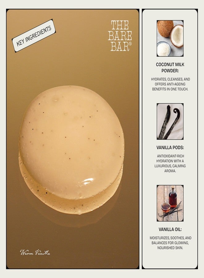 The Bare Bar Warm Vanilla Creamy Cleanser Body Wash - 200 ml | Nourishing Shower Gel | Paraben and Sulphate free | Removes Tan and Brightens Skin | 0.05% Salicylic acid | Men & Women - Image 2