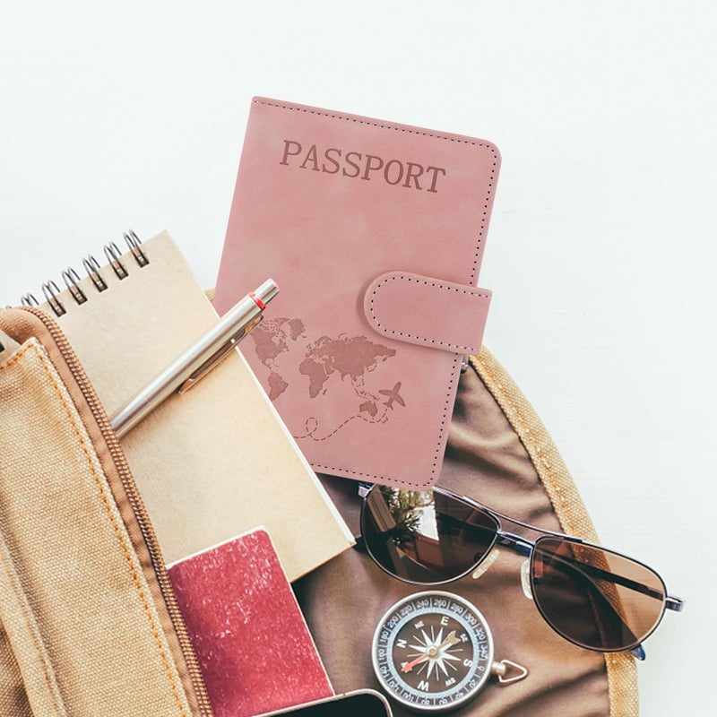 ACdream Passport Holder for Travel Essentials, Rfid Blocking Passport Wallet Cover Case for Travel Must Haves Accessories, Book Holders for Women/Men, Pink - Image 3