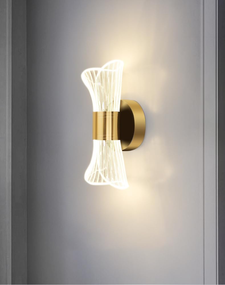 CITRA Transparent 8W Curvy LED Wall Lamp Bedside Light - Warm White - Image 4
