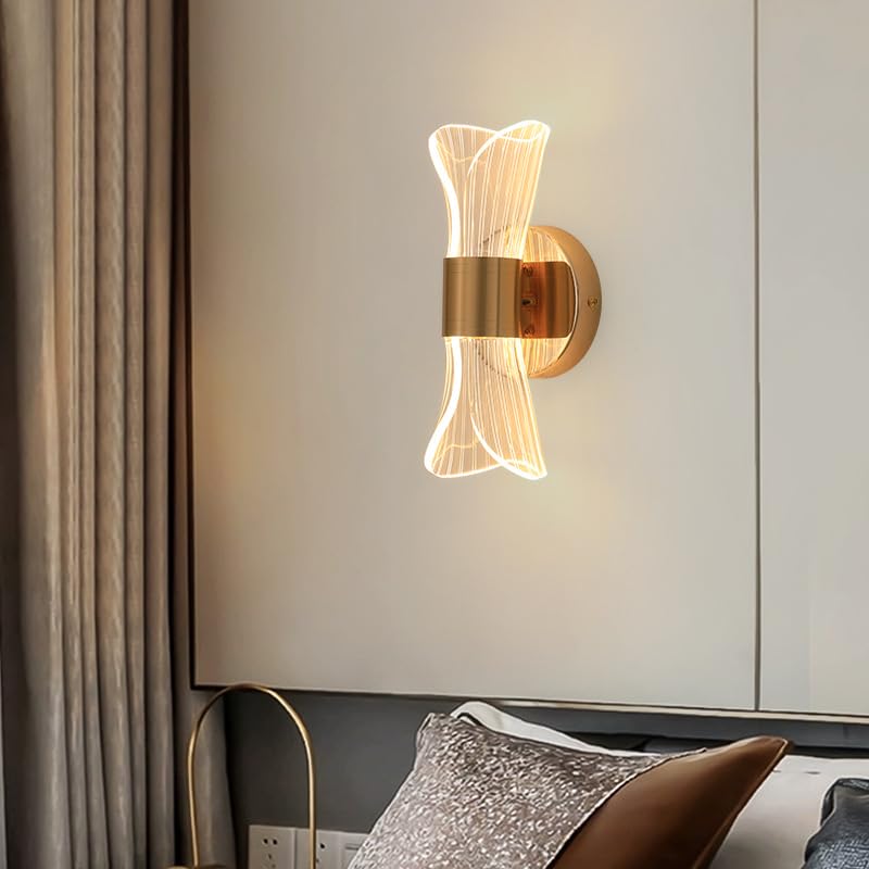 CITRA Transparent 8W Curvy LED Wall Lamp Bedside Light - Warm White - Image 2