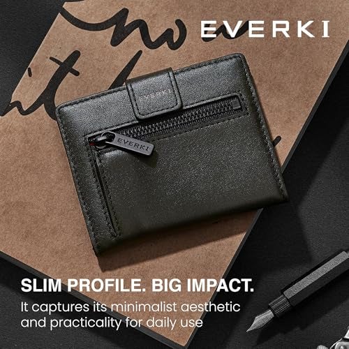 EVERKI Men RFID Blocking Wallet Slim Bifold, Black - Image 5