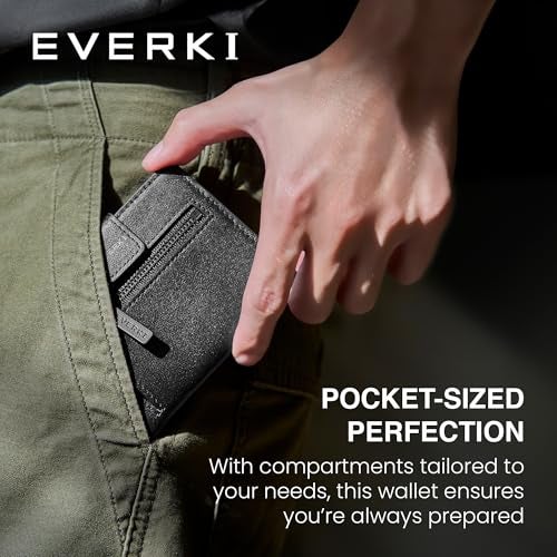 EVERKI Men RFID Blocking Wallet Slim Bifold, Black - Image 2