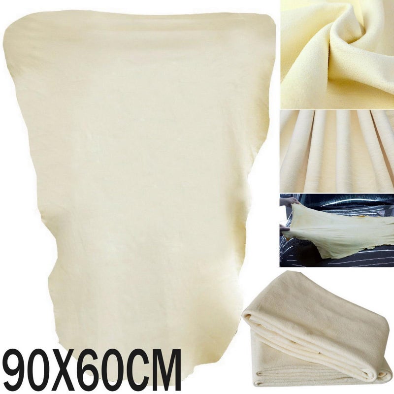 VANANA SUEIANNMN Car Nature Chamois Real Leather Washing Cloth Cleaning Towel Wipes Clean Cham H88 (60X90cm) - Image 2