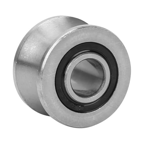 Hyuduo Deep U Round Bottom Track Roller Wheel Stainless Steel Steel Pulley Bottom Track Roller Wheel Rail Ball Wheel 8x22.5x14.5mm 1PCS - Image 4