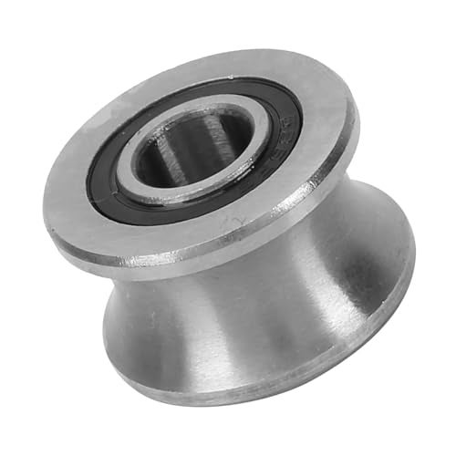 Hyuduo Deep U Round Bottom Track Roller Wheel Stainless Steel Steel Pulley Bottom Track Roller Wheel Rail Ball Wheel 8x22.5x14.5mm 1PCS - Image 2