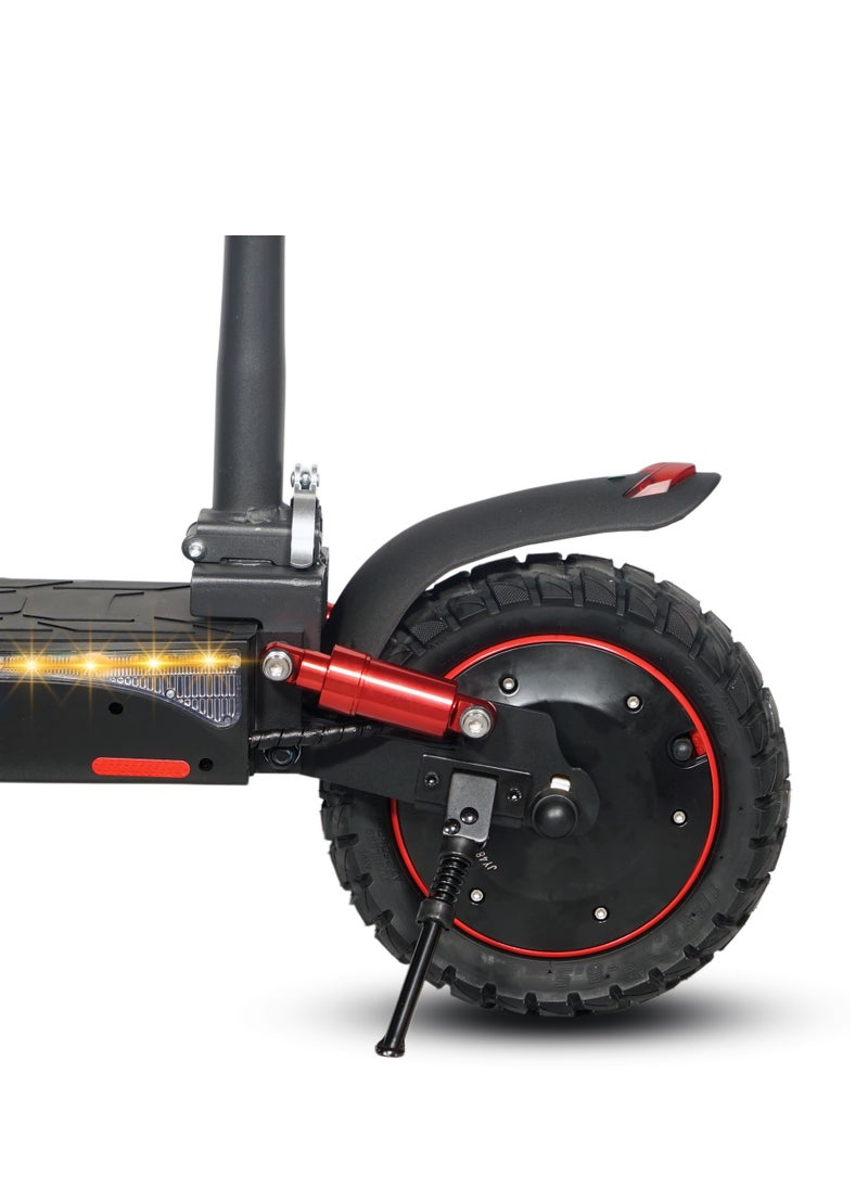 Crony T4 2000W high Speed Adult E-Scooter 48V/13AH, Max40-65kmm/h,10" Off Road Tyres,Dual Suspension＆Hydraulic Disc, Triple LED Headlamps, Big LCD Display, Easy Foldable Electric Commuter Skateboard,Smart Lock Motorized ebike,Long Range25-35KM, lightweight 25KG Aluminum frame,120KG Load Capacity Commuter Electric Scooter  - Image 4