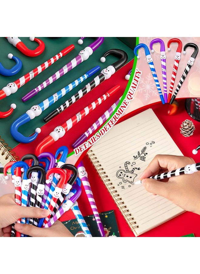 FFNIU - 36 Pcs Christmas Pens, Christmas Snowman Ballpoint Pens For Kids, Snowman Umbrella Cane Pen For School Boys And Girls Office Supplies - Image 1