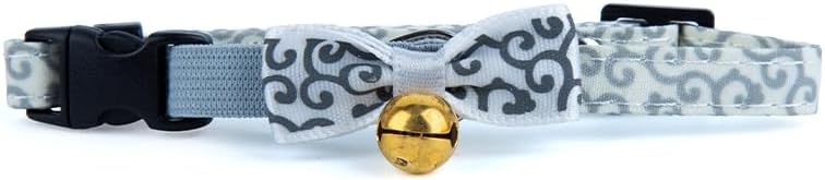 Daiso Adjustable Cat Collar with Bell | White | Soft Nylon Safety Collar for Cats - Image 4