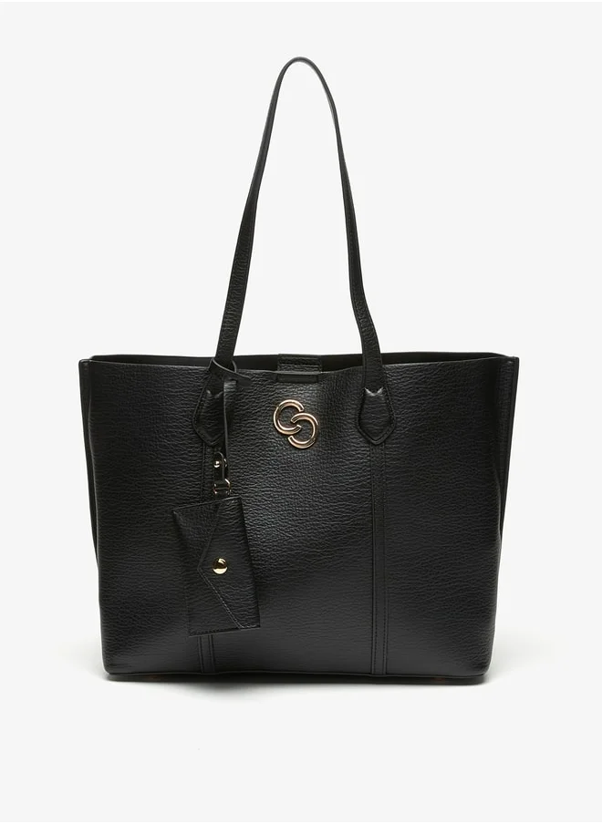 Celeste Logo Accent Tote Bag with Button Closure and Coin Pouch