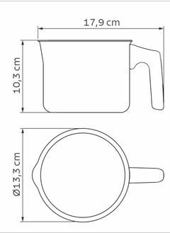 TRAMONTINA Since 1911,Made in Brazil- Paris 12cm 1.2L Red Aluminum Multipurpose Boiler with Interior and Exterior Starflon Max Red PFOA Free Nonstick Coating  - Image 2