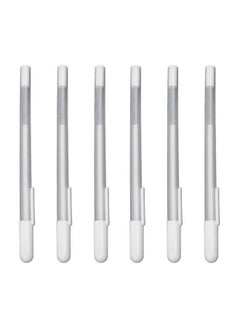 6Pcs Eyebrow Mapping Pencil - White Eyebrow Pen White Microblading Pen Markers For Skin Makeup Position Mapping Mark Tools Brow Mapping Pen (White)