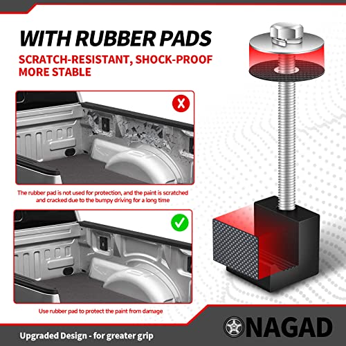ONAGAD Truck Tool Box Mounting Kit No Drill, Upgraded Pickup Truck Bed Tool Box Tie Downs, Aluminum Alloy J Hook Crossover Toolbox Clamps (Pack of 6, Black) - Image 2