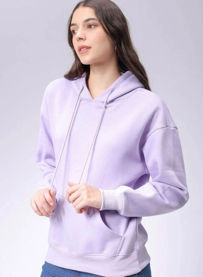 Women Boxy Fit Graphic Printed Hooded Neck Long Sleeve Hooded Sweatshirt