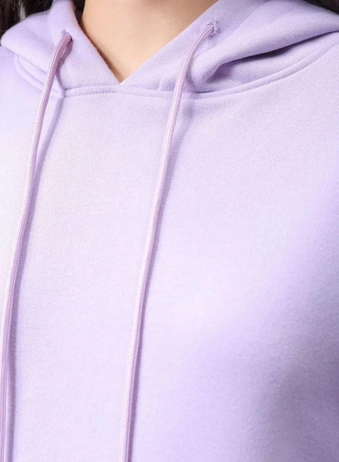 Freehand  Women Boxy Fit Graphic Printed Hooded Neck Long Sleeve Hooded Sweatshirt for Women | Best Price UAE