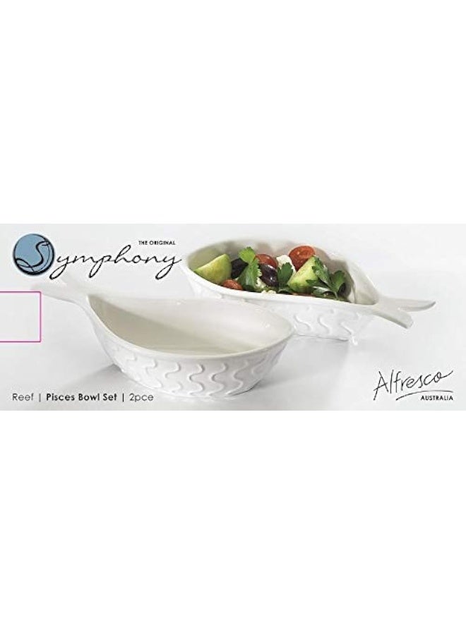 Symphony Reef Bowl Set 2 21 X 9 5cm