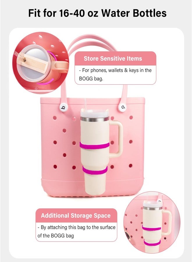 LETGO Cup Holder for Bogg Bag Compatible with Stanley Bogg Bag Cup Holder Accessories Simply Southern Beach Tote Bag(New Rose Pink) - Image 3