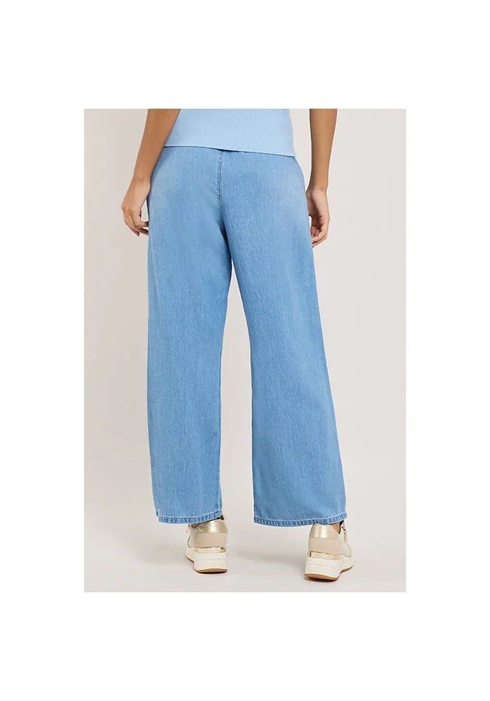 R&b  Washed Denim Pants with Drawstring Waist for Women | Best Price UAE