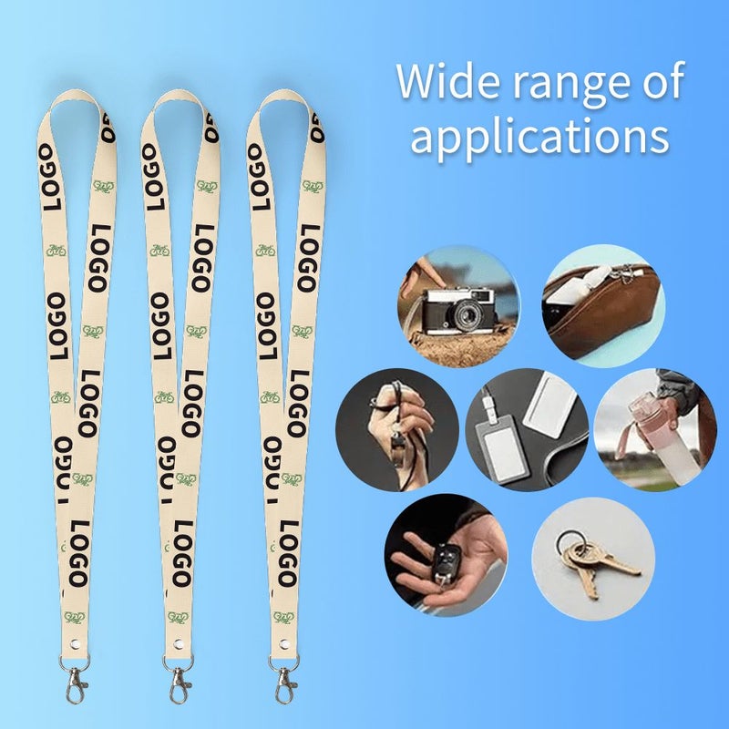 2D Custom Text Name Image Color Personalized Printed Lanyards Solid Color Polyester Fiber Wear Resistant Material Green Thickened 15 PCS Multiple Colors Available For Sports Gifts Events Exhibitions Fundraisers Office Campus Festivals ID Badge Holders - Image 4