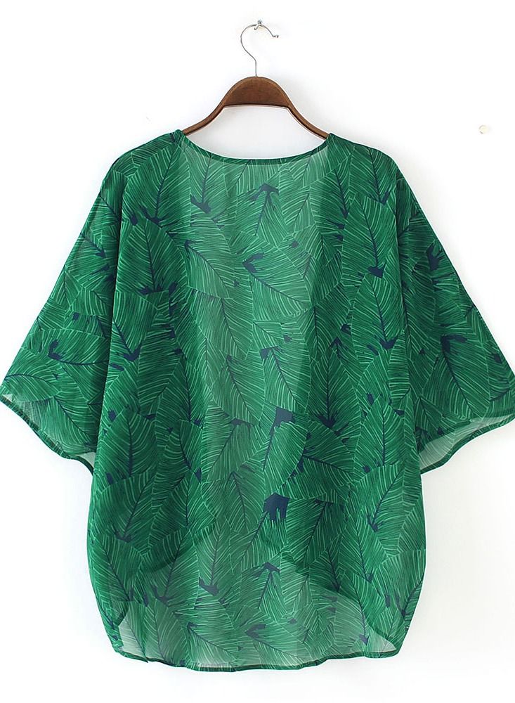 Loquat Floral Printed Loose Bikini Cover Up - Image 2