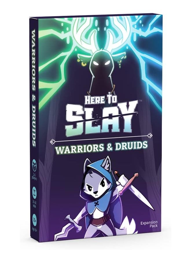 Here To Slay Warriors And Druids Expansion Pack Strategic Role Playing Card Game For Kids Teens And Adults 2 6 Players Ages 10 Plus Brutal And Adorable Great For Family Game Night  - Image 1