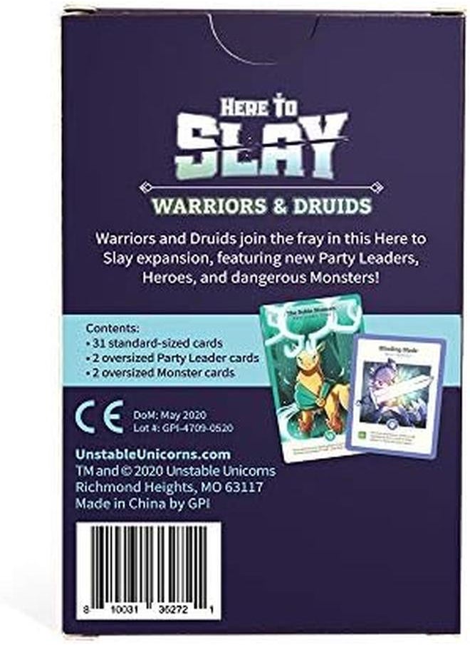 Here To Slay Warriors And Druids Expansion Pack Strategic Role Playing Card Game For Kids Teens And Adults 2 6 Players Ages 10 Plus Brutal And Adorable Great For Family Game Night  - Image 2