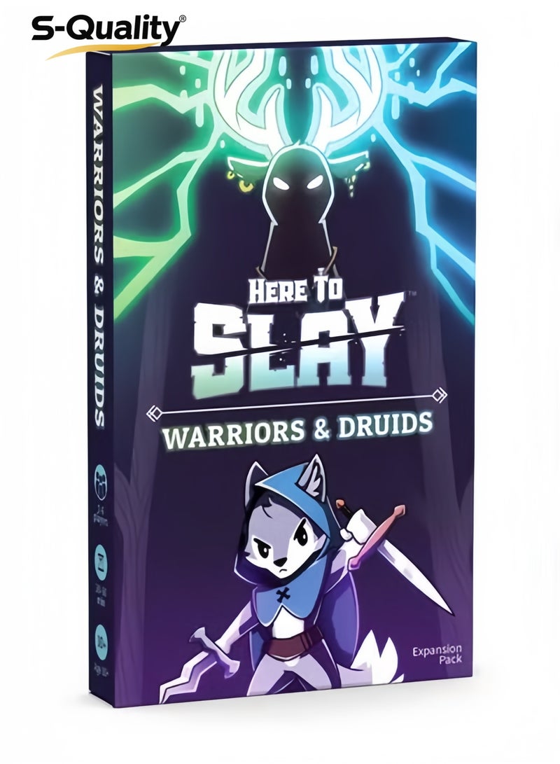 S-Quality Here To Slay Warriors And Druids Expansion Pack Strategic Role Playing Card Game For Kids Teens And Adults 2 6 Players Ages 10 Plus Brutal And Adorable Great For Family Game Night - Image 1