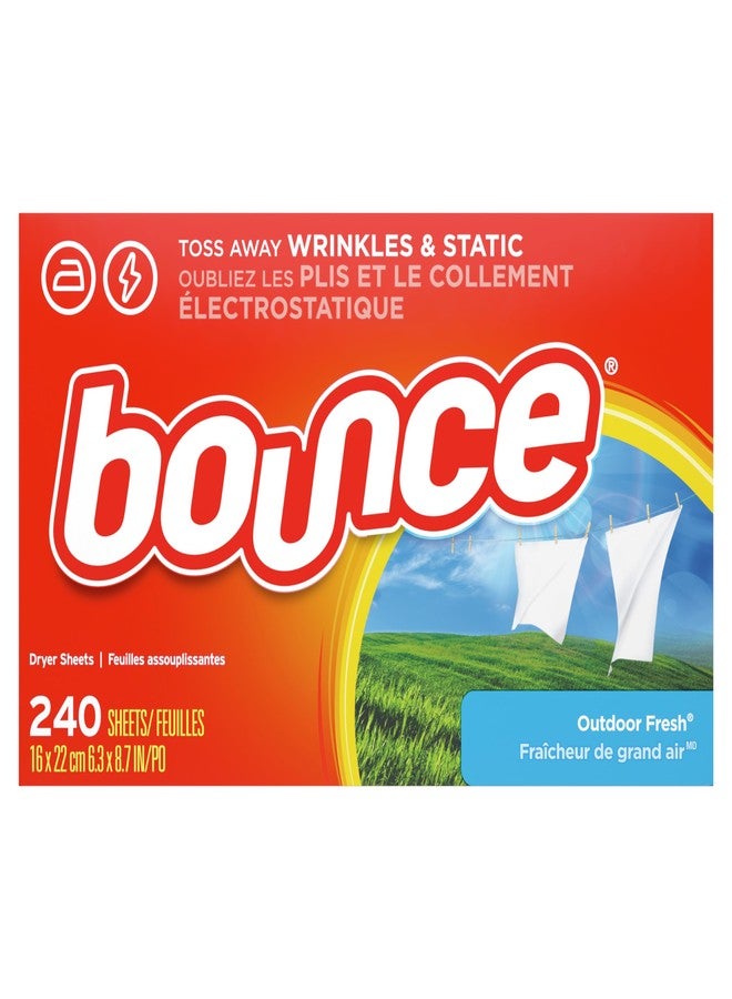 Bounce Fabric Softener Sheets, Outdoor Fresh, 240 Count - Image 1