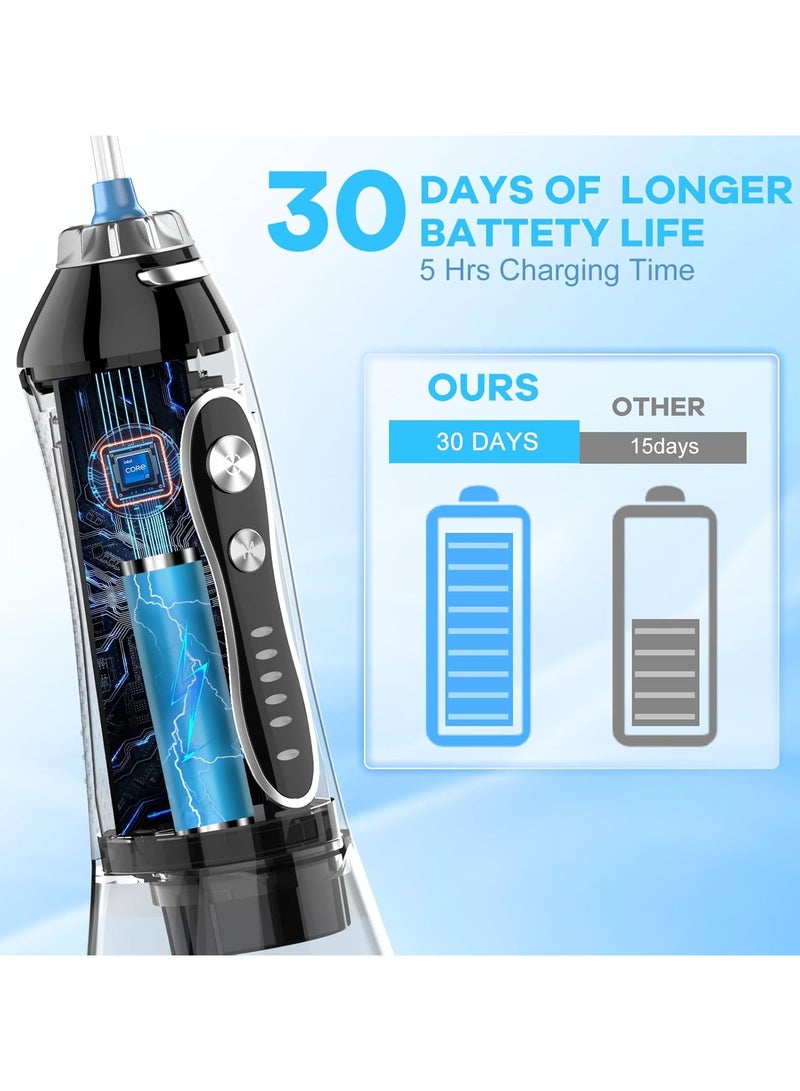 H2ofloss Water Flosser Professional Cordless Dental Oral Irrigator - Portable and Rechargeable IPX7 Waterproof Water Flossing for Teeth Cleaning - Image 4