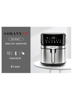 sokany Smart Essential Air Fryer,1700W,8L Capacity,SK-8042,Silver  - Image 3