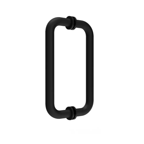 CKB 8" Shower Door Handle, Compatible with 1/4" (6mm) to 1/2" (12mm) Thick, Stainless Steel Double Side Door Pull, Matte Black - Image 1