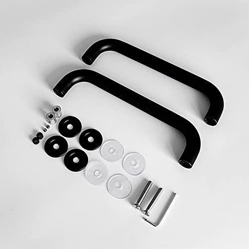 CKB 8" Shower Door Handle, Compatible with 1/4" (6mm) to 1/2" (12mm) Thick, Stainless Steel Double Side Door Pull, Matte Black - Image 5