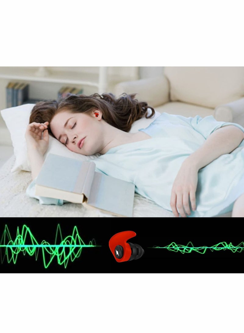 Excefore Quiet Noise Canceling Earplugs for Sleep Noise Sensitive and Work, Concerts, Red  - Image 4