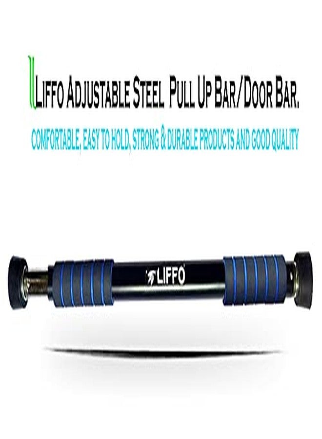 Liffo Pull-UP Bars For Home, Chin-up Bar, Door Way Door Mounts Steel Rod for Home Fitness and Exercise Heavy Duty (Blue) - Image 2