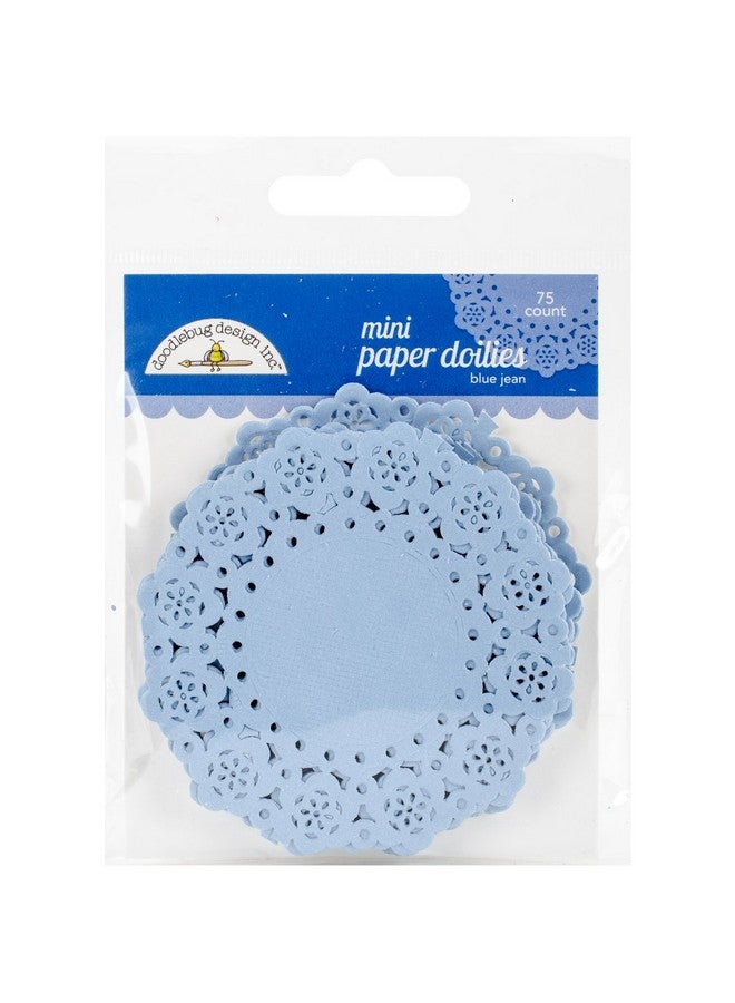 DOODLEBUG Mini Doilies (75 Pack) Blue Jean - Image 1
