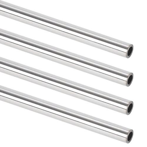 A-KARCK 1/2" OD 304 Stainless Steel Tube, Round Straight Steel Pipe Metal Tubing 10" Length 1mm Wall Thickness 4PCS - Image 1