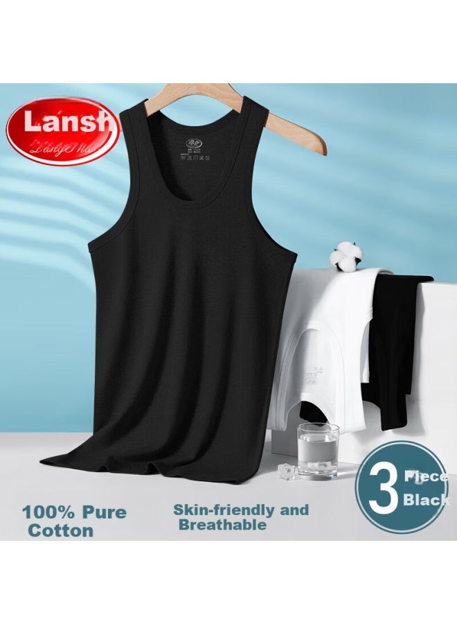 Men's Summer Thin Sleeveless Casual Sports Vest Cotton Tank Top For Men