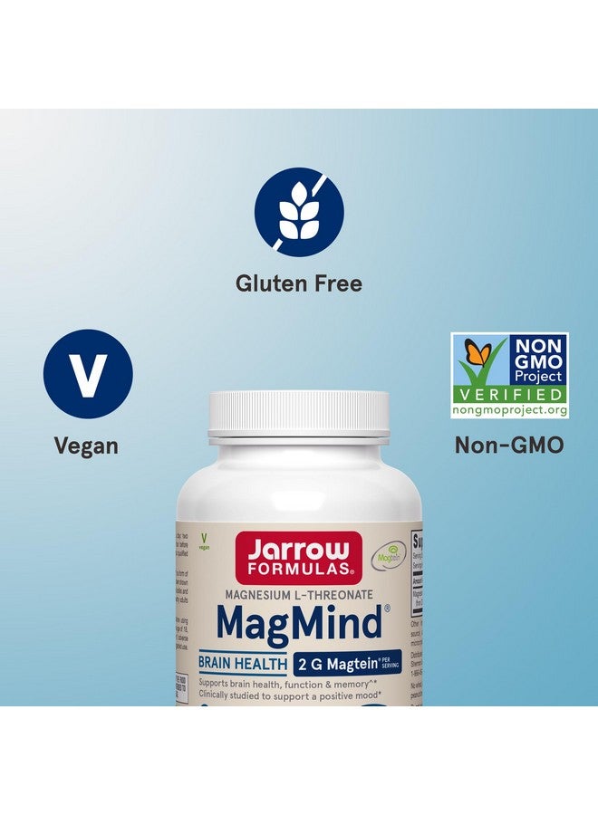 Jarrow Formulas Magnesium L-Threonate, MagMind Magtein Brain Supplements for Memory Support, 90 Veggie Capsules, Up to a 30 Day Supply - Image 5