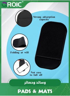GROIC 10Pcs Car Dashboard Non Slip Mat, Removable and Traceless Anti Slip Gel Pad with Strong Adhesive, Universal Car dashboard Accessories for Holding Cell Phone Sunglasses Coins Keys  - Image 5