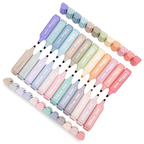 ZEYAR Highlighter Pen, Cream Colors Chisel Tip Markers, Water Based, Quick Dry, No Bleed, for Bible Study Notes School Office (24 Fulls Colors) - Image 1