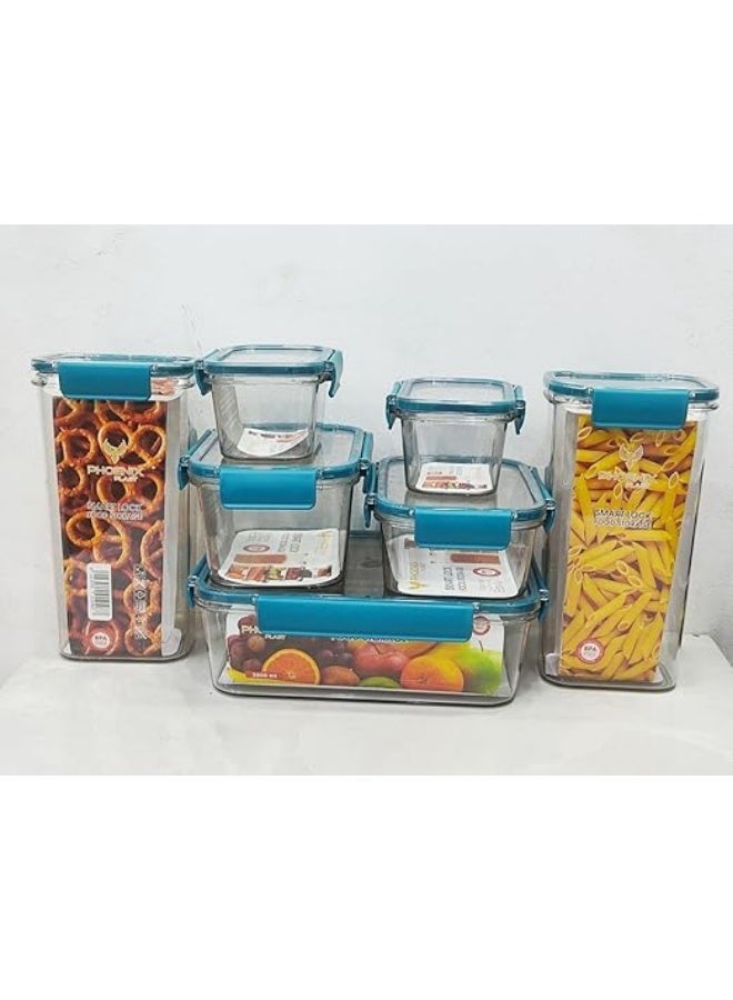 Acrylic Pulse Storage Canister Set - 7 Pieces