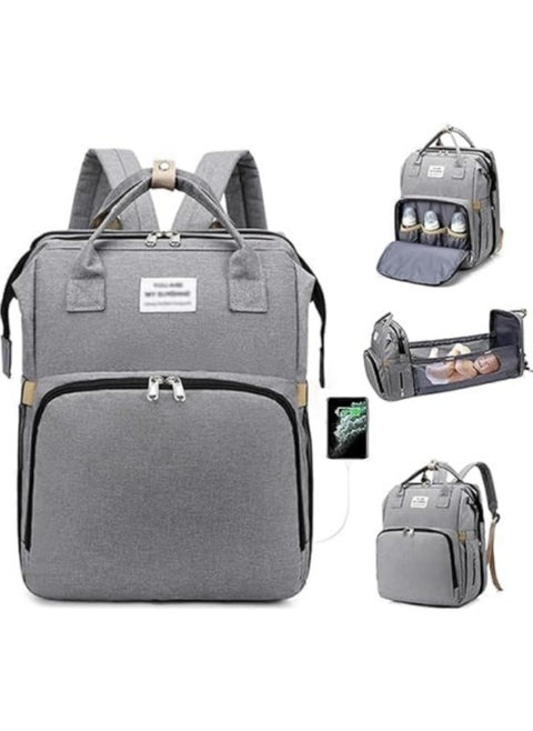 Diaper Bag Backpack,Waterproof Diaper Changing Totes,Multi-Function Travel Portable Bassinet Backpack Mommy Bag