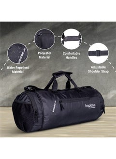 Vector X Gym Duffel 26L Sports Bag for Men and Women Polyester | Large Compartment | Front Utility Pocket | Mesh Side Pocket | Durable Base | Adjustable Shoulder Strap Travel Bag (Impulse, Black) - pzsku/Z1FF71A9F9CC9F088E9BDZ/45/_/1737720970/ad744c9a-9c81-486f-bee6-a5462b9b1903