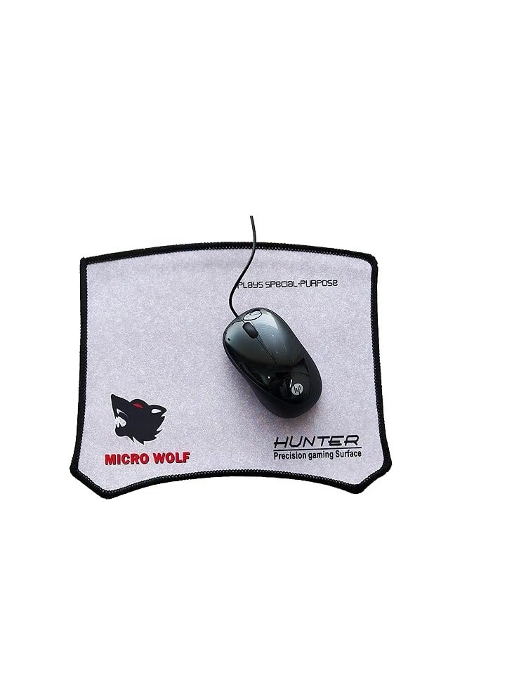 HUNTER وسادة ماوس مايكرو وولف هنتر سطح ألعاب دقيق (رمادي) - Image 4
