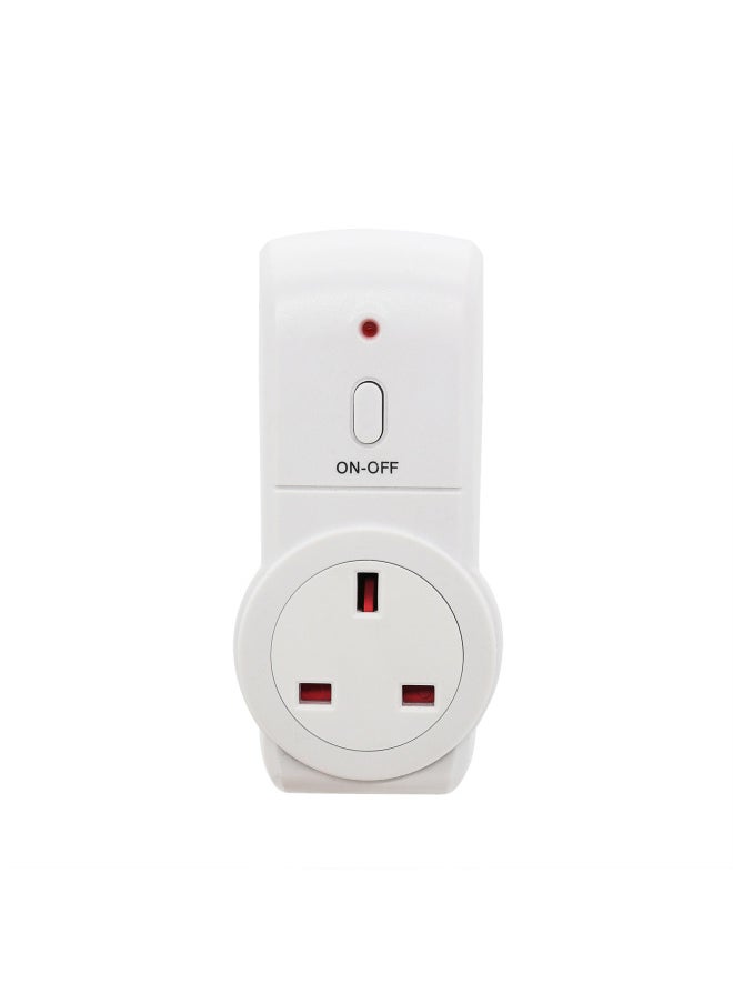 British Plug Smart Through-wall Wireless Remote Control Socket Kitchen Home Socket Wireless Remote Control Socket-Color:1 Socket Plus 1 Remote Control-uk