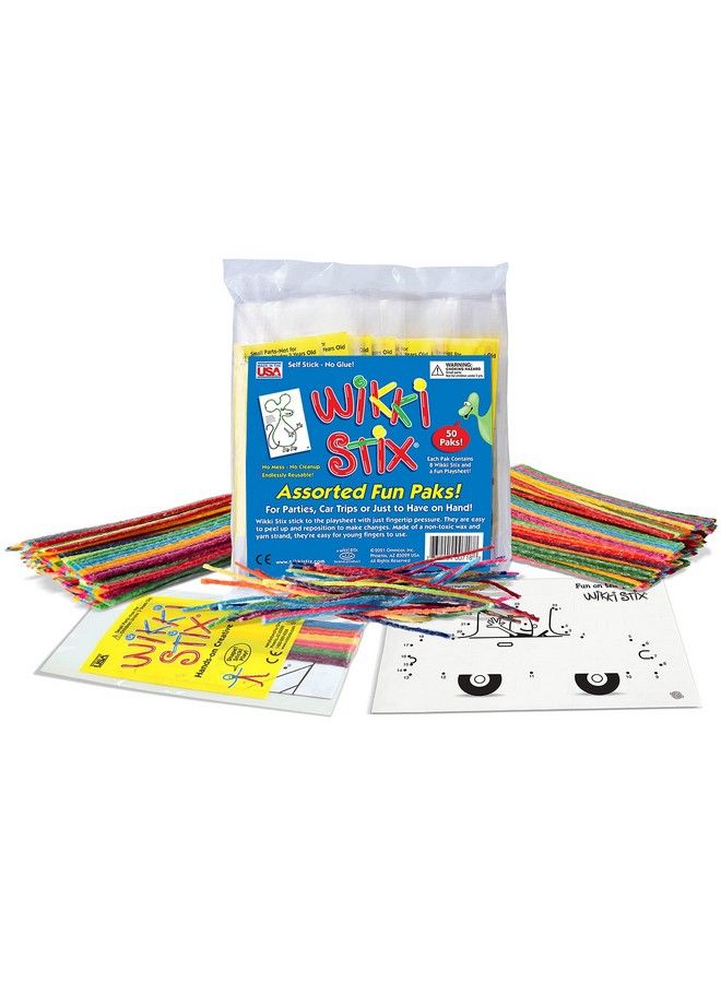 WikkiStix Fun Paks Contains 50 Individual Paks! Great For Parties Travel Classrooms Award/Incentives Restaurants Giving Made In The Usa - Image 2